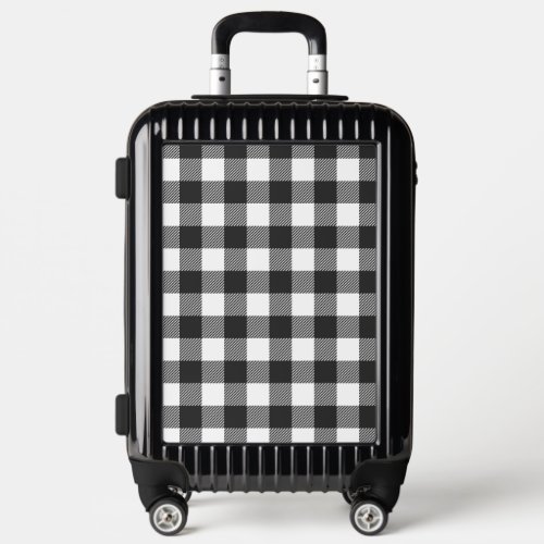 Black Plaid Buffalo Check Pattern Luggage