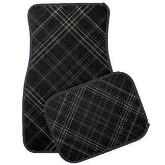 Black Plaid Car Mat