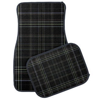 Black Plaid Car Mat
