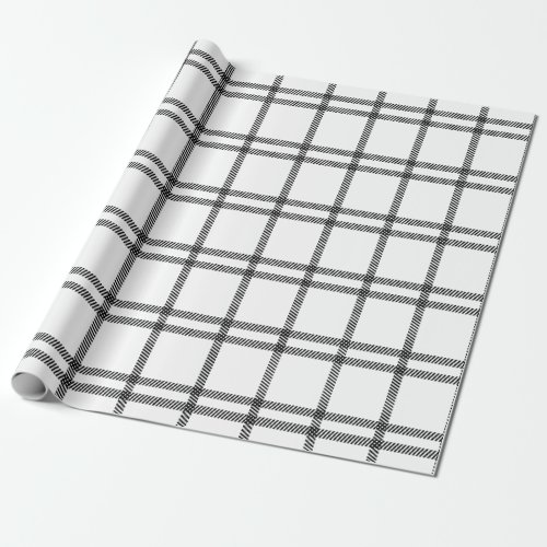 Black Plaid Holiday Wrapping Paper