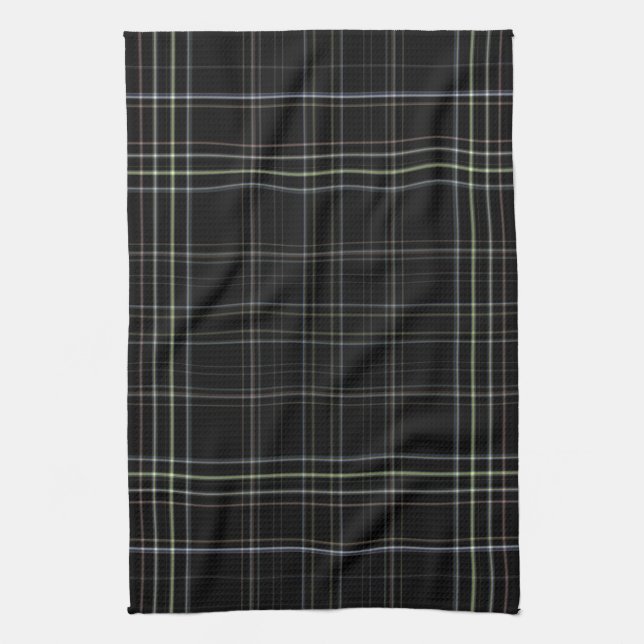 Black Plaid Kitchen Towel (Vertical)