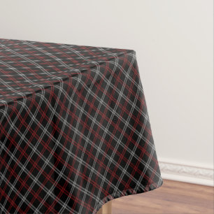 Black Plaid Pattern Tablecloth