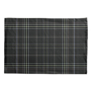 Black Plaid Pillowcase
