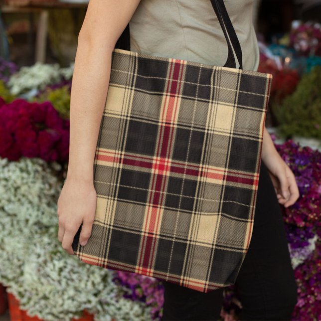 Black Plaid  Tote Bag (Creator Uploaded)