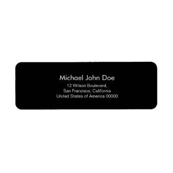 Black Plain And Simple Label by thepapershoppe at Zazzle