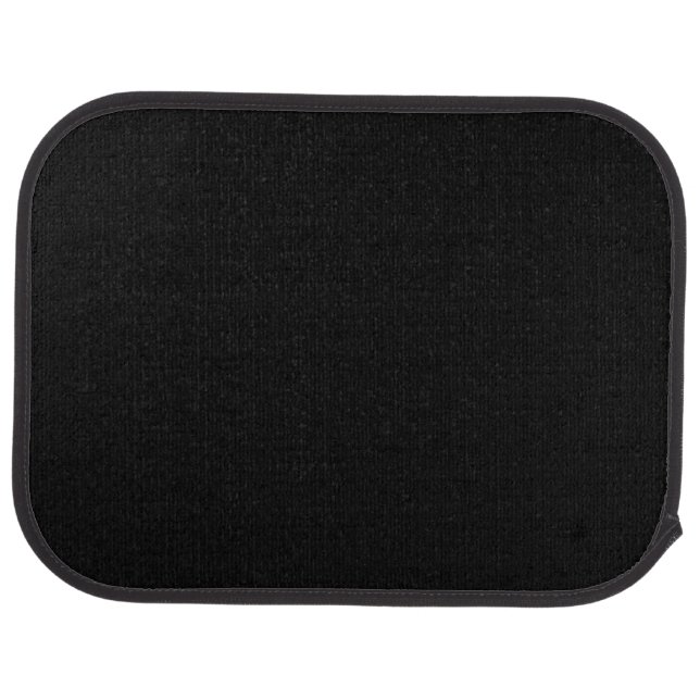 Black Plain Black  Car Floor Mat (Rear)