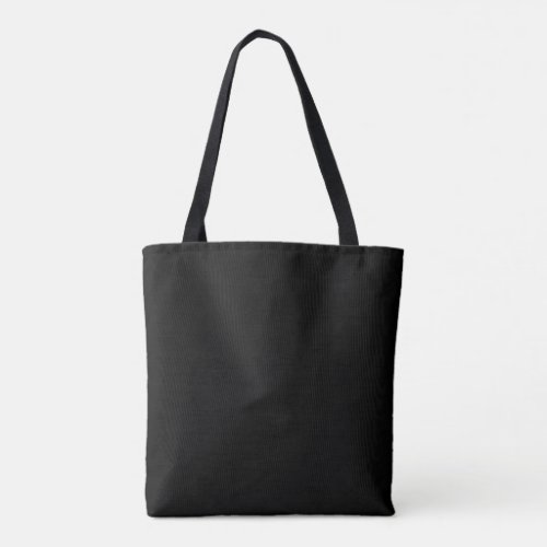 Black Plain Black Elegant Tote Bag