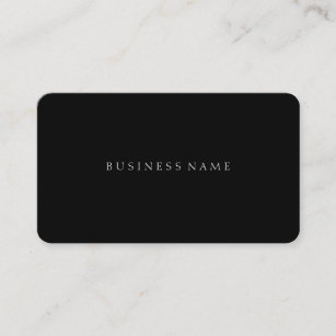 Black Plain Business Card