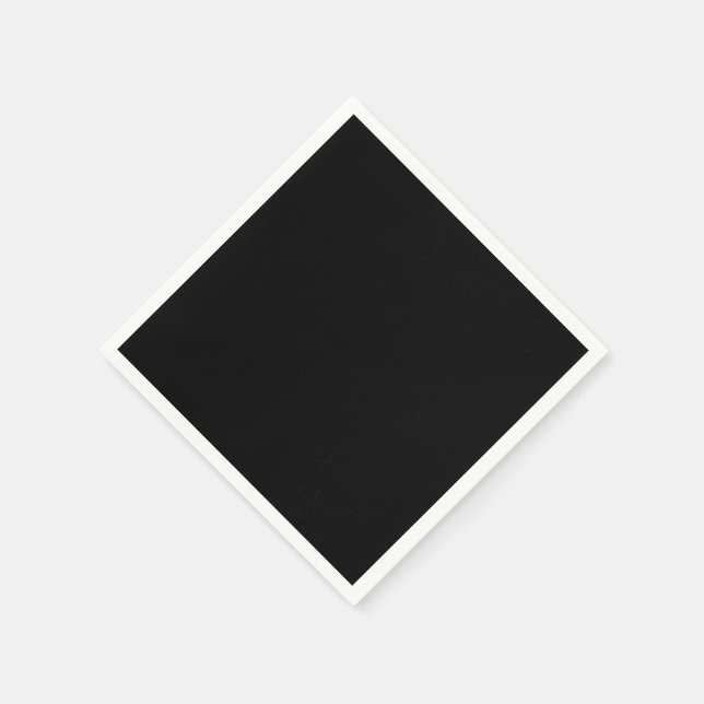 Black Plain Simply Elegant  Napkins (Corner)