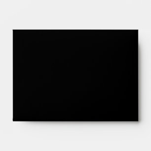 Black, plain solid color on inside and outside envelope