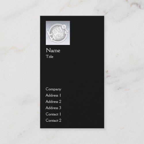Black Plain Vertical - Business Business Card