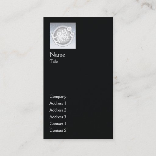 Customizable Black Plain Vertical - Business Business Card