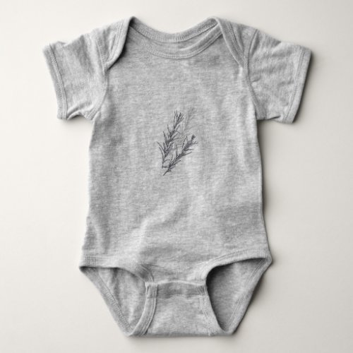 black plant baby bodysuit