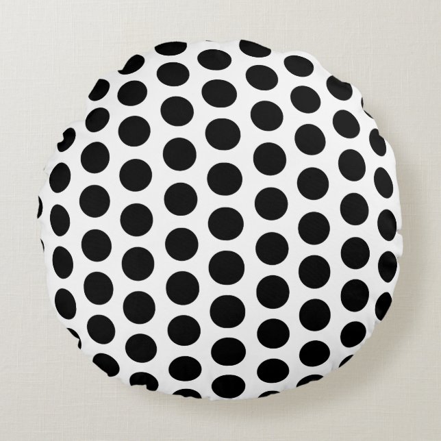 black point round pillow (Front)