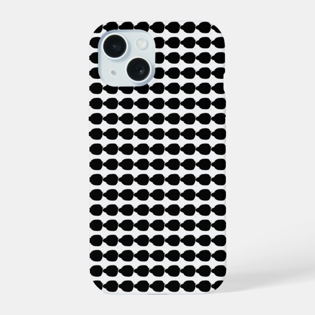 black point tip all over print  i phone 15 case (Back)