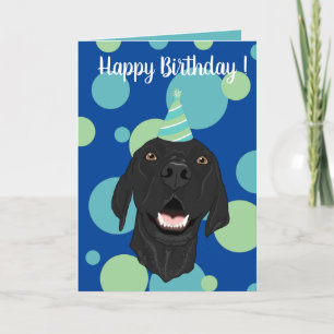 Black Pointer Puppy Birthday Holiday Card