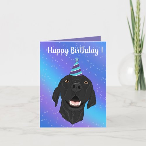 Black Pointer Puppy Birthday  Holiday Card