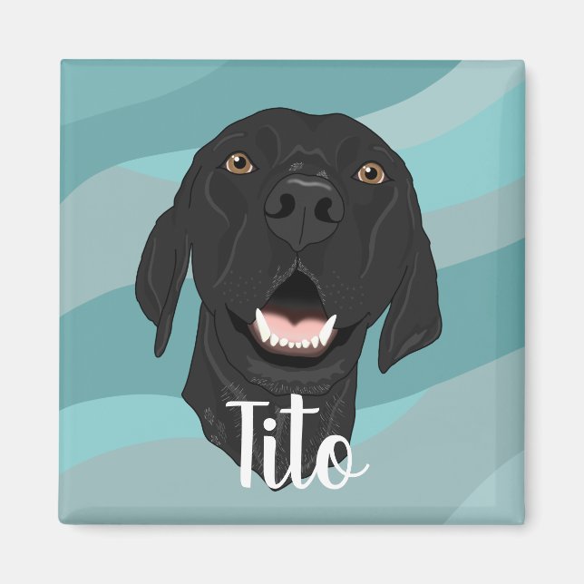 Black Pointer Puppy  Magnet (Front)