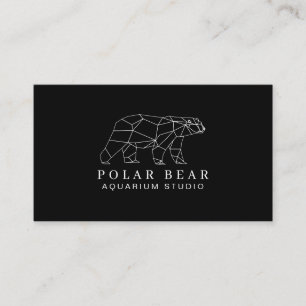 Black Polar Bear Business Card