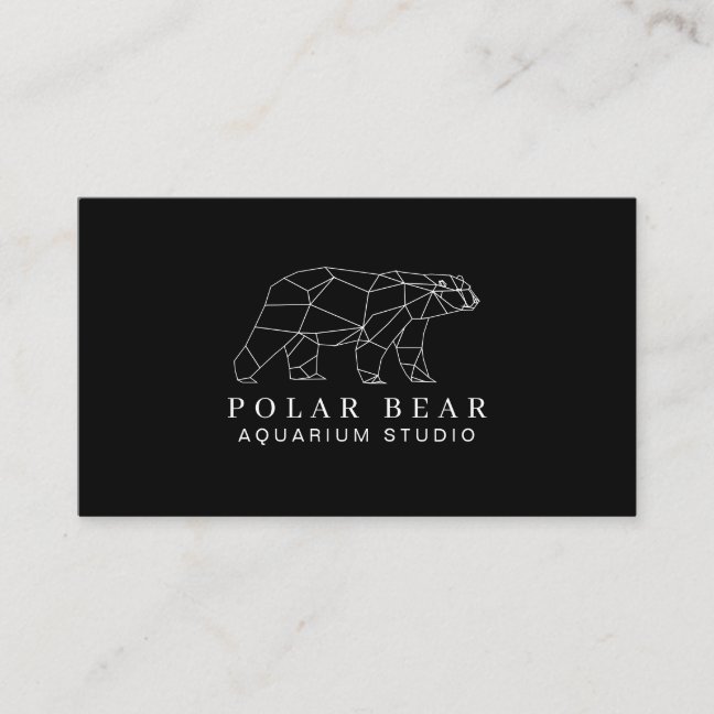 Black Polar Bear Business Card