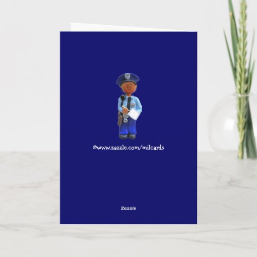 Black Police Officer Birthday Card | Zazzle