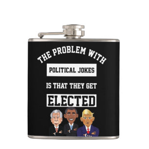 Black Political Jokes Get Elected W. Trump Flask