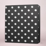 Black Polka Dot 3 Ring Binder<br><div class="desc">Black polka dot 3 ring binder</div>