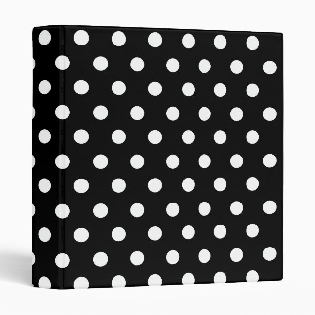 Black polka dot binder (Front/Spine)