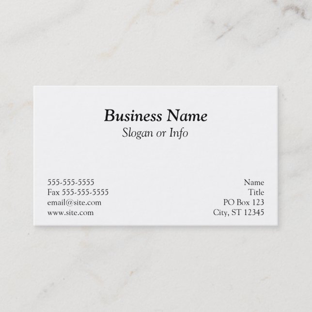 Black Polka Dot Business Card (Front)