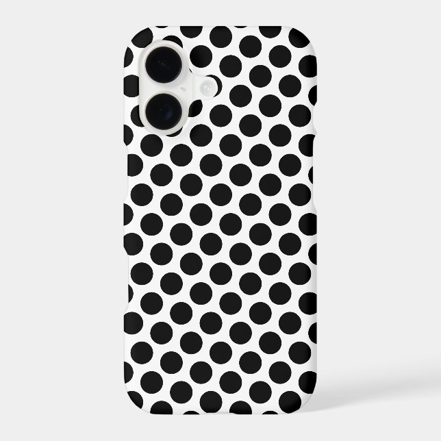 Black Polka Dot Design iPhone Case (Back)