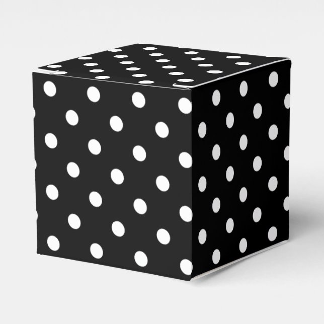 Black Polka Dot Favor Boxes (Front Side)