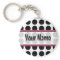Black Polka Dot Keychain
