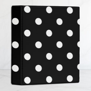 Black Polka Dot Mini Binder