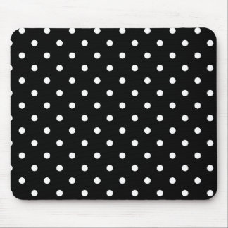 black polka dot mouse pad