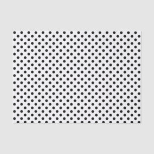 Black Polka Dot on White Tissue Paper