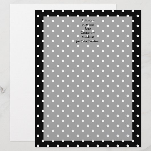 Black polka dot pattern (Front/Back)