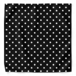 Black  Polka Dot Pattern Bandana at Zazzle