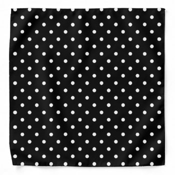 Black  Polka Dot Pattern Bandana by Patternzstore at Zazzle