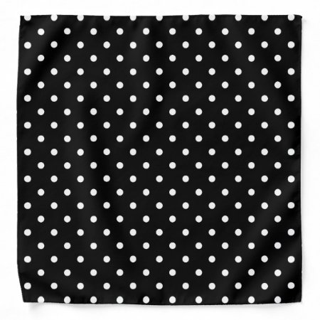 Black  Polka Dot Pattern Bandana