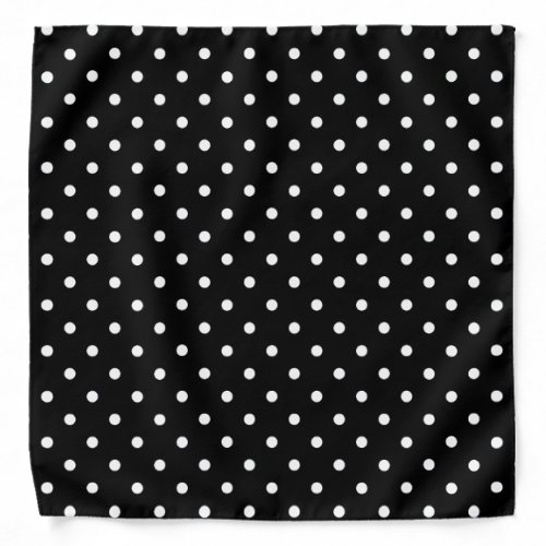 Black  polka dot pattern bandana