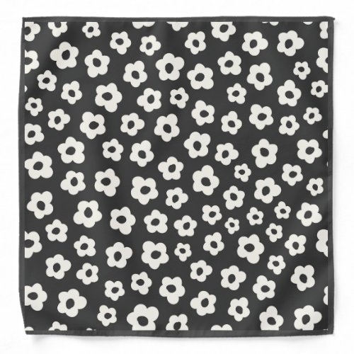 Black polka dot pattern bandana