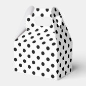 Black Polka Dot Pattern Gable Favor Box 