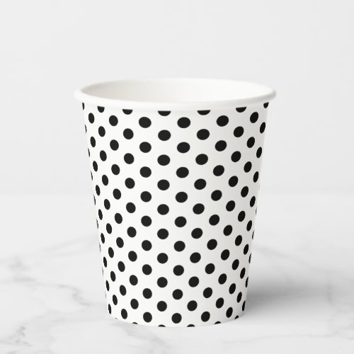 Black Polka Dot Pattern Paper Cup