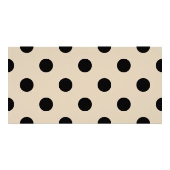 Black Polka Dot Pattern - Tan Card by allpattern at Zazzle