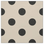 Black Polka Dot Pattern - Tan Fabric
