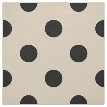 Black Polka Dot Pattern - Tan Fabric by allpattern at Zazzle