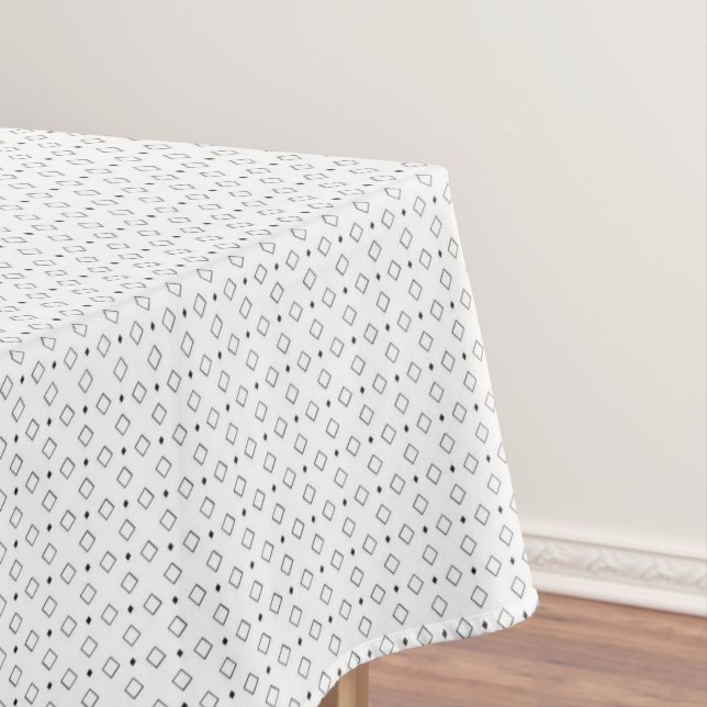 Black Polka Dot Seamless Pattern | Tiny Dots Tablecloth (In Situ)