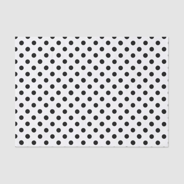 Black Polka Dot Tissue Paper (Front)