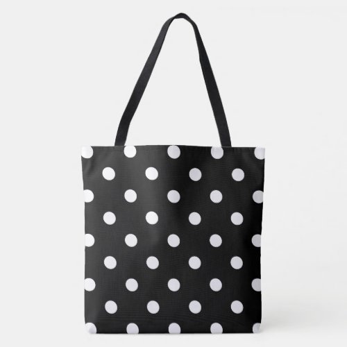 Black Polka Dot Tote Bag