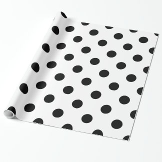 Black Polka-dot Wrapping Paper